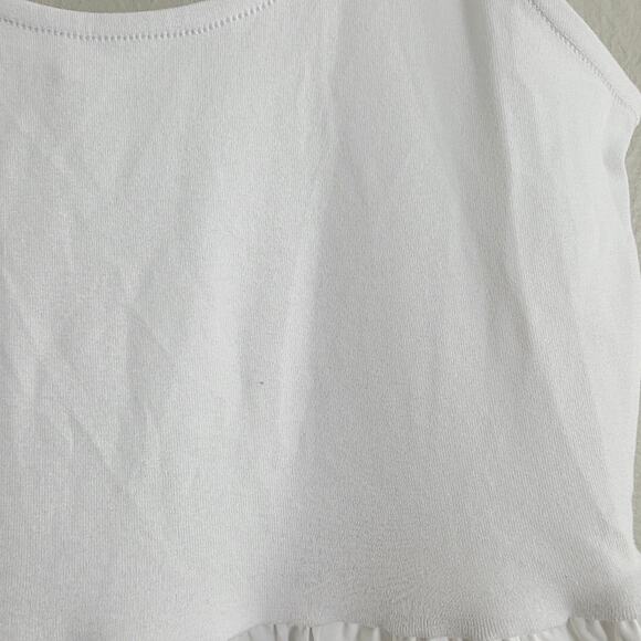 J. Crew Tiered Knit Mixy Midi Dress in White - NWT Cotton Pockets Medium Petite - Picture 8 of 13